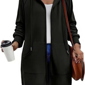 Women Casual Zip up Polyester Hoodies